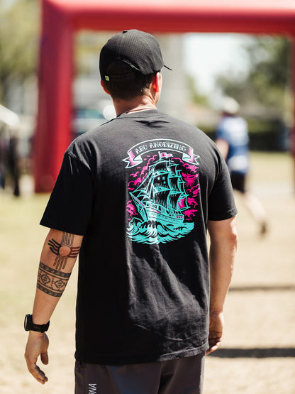 High Seas T Shirt - Black & Neon