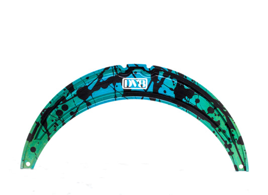 DV8 JT Lid - Black Splatter on Green / Teal Wash